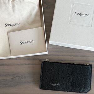 Saint Laurent Paris Fragment Zipped Card Case